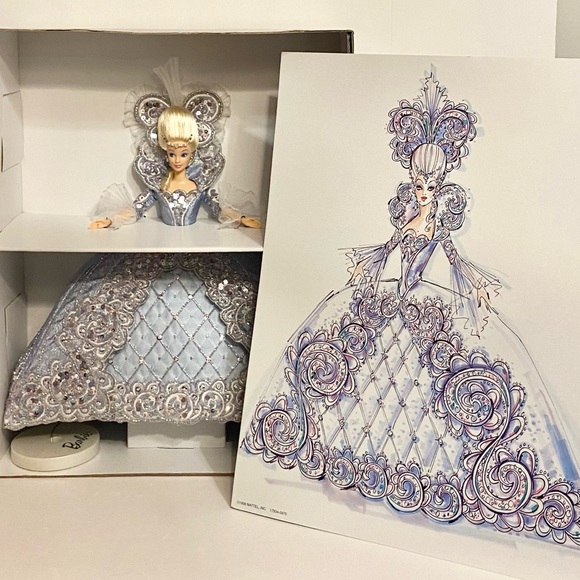 🌹🍃New In Box-1997 Bob Mackie-Limited Edition “Madame Du” Porcelain Barbie Doll - Picture 2 of 16